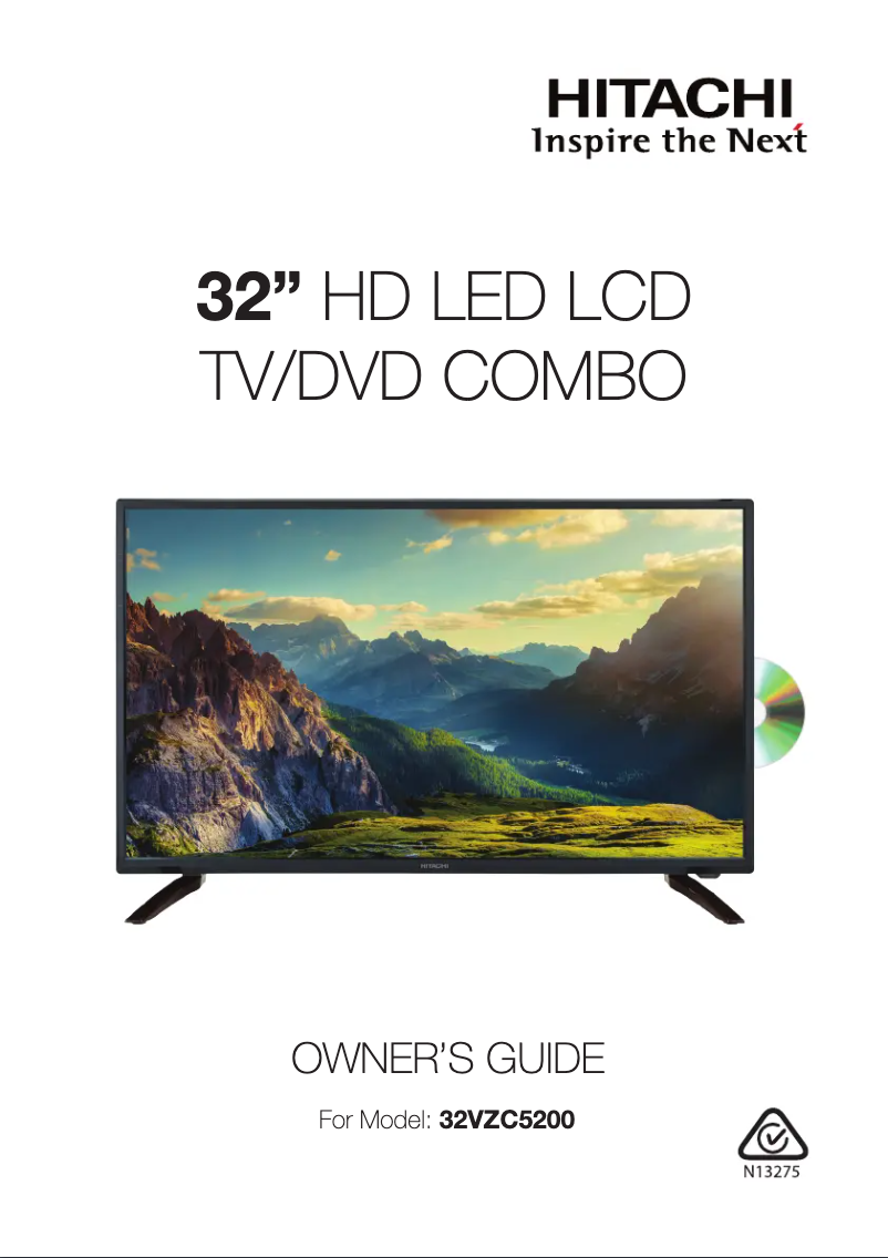 First page image of the manual for 32VZC5200