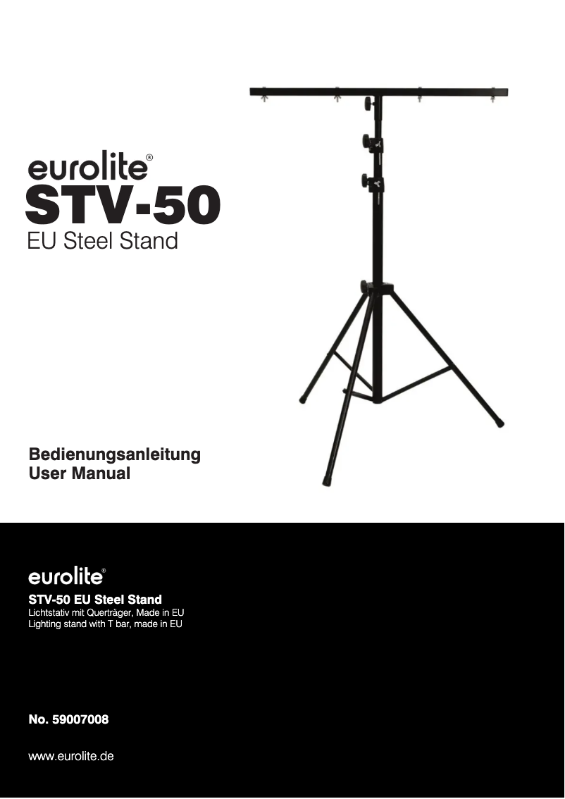 Page 1 of the manual User Manual Eurolite STV-50 EU