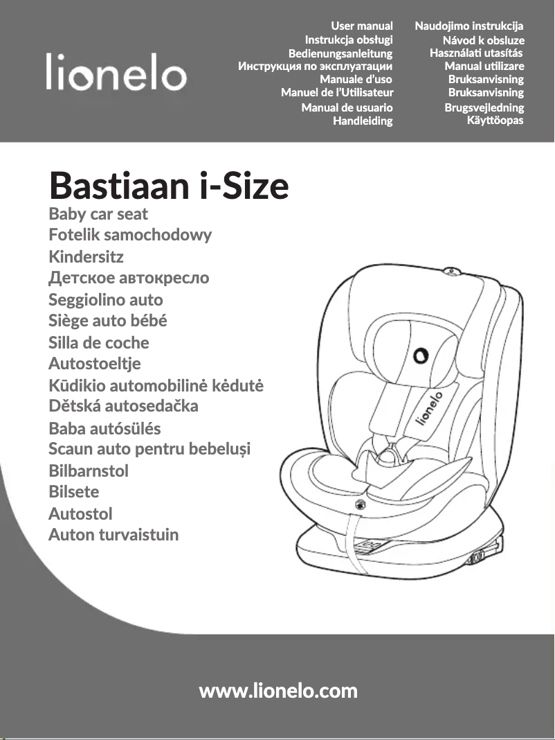 Page 1 de la notice Manuel utilisateur Lionelo Bastiaan i-Size