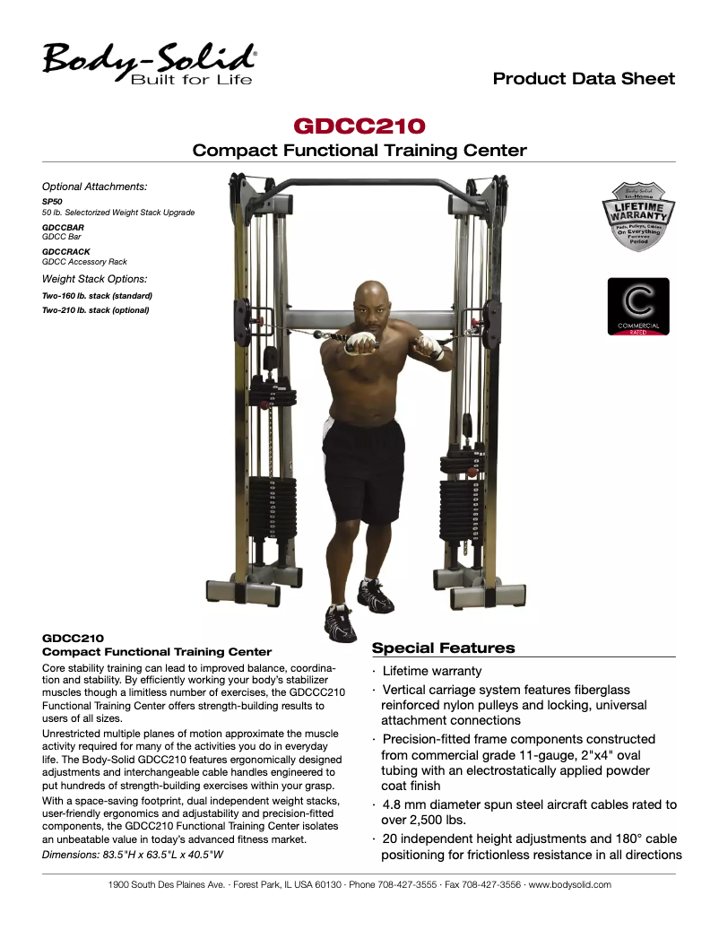 First page image of the manual for GDCC210