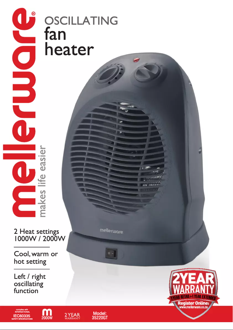 First page image of the manual for 35220GT