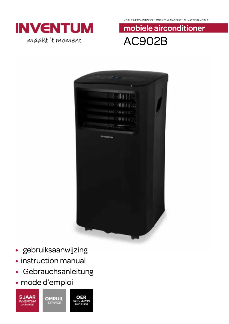 Page 1 of the manual User Manual Inventum AC902B