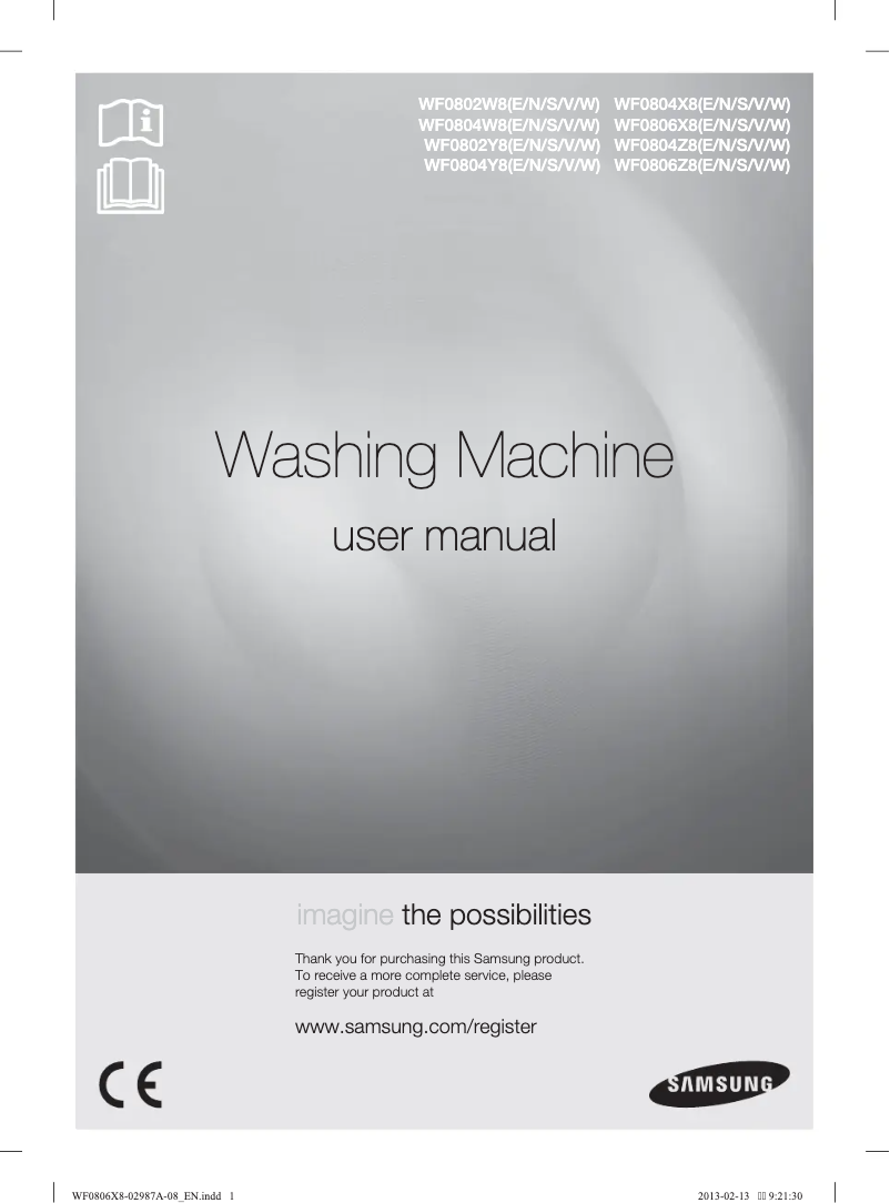 First page image of the manual for WF0804W8W EcoBubble