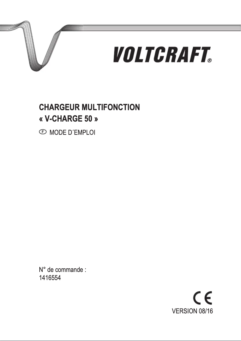 Page 1 of the manual User Manual Voltcraft V-Charge 50