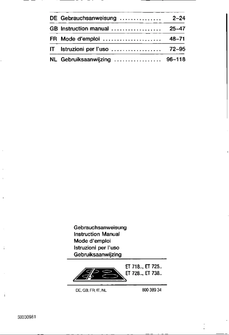 Page 1 of the manual User Manual Siemens ET72850