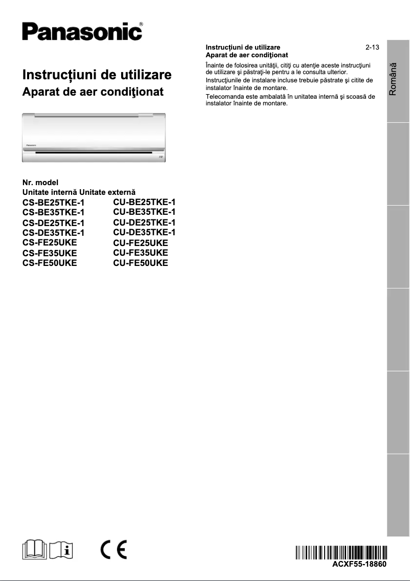First page image of the manual for CS-FE35UKE