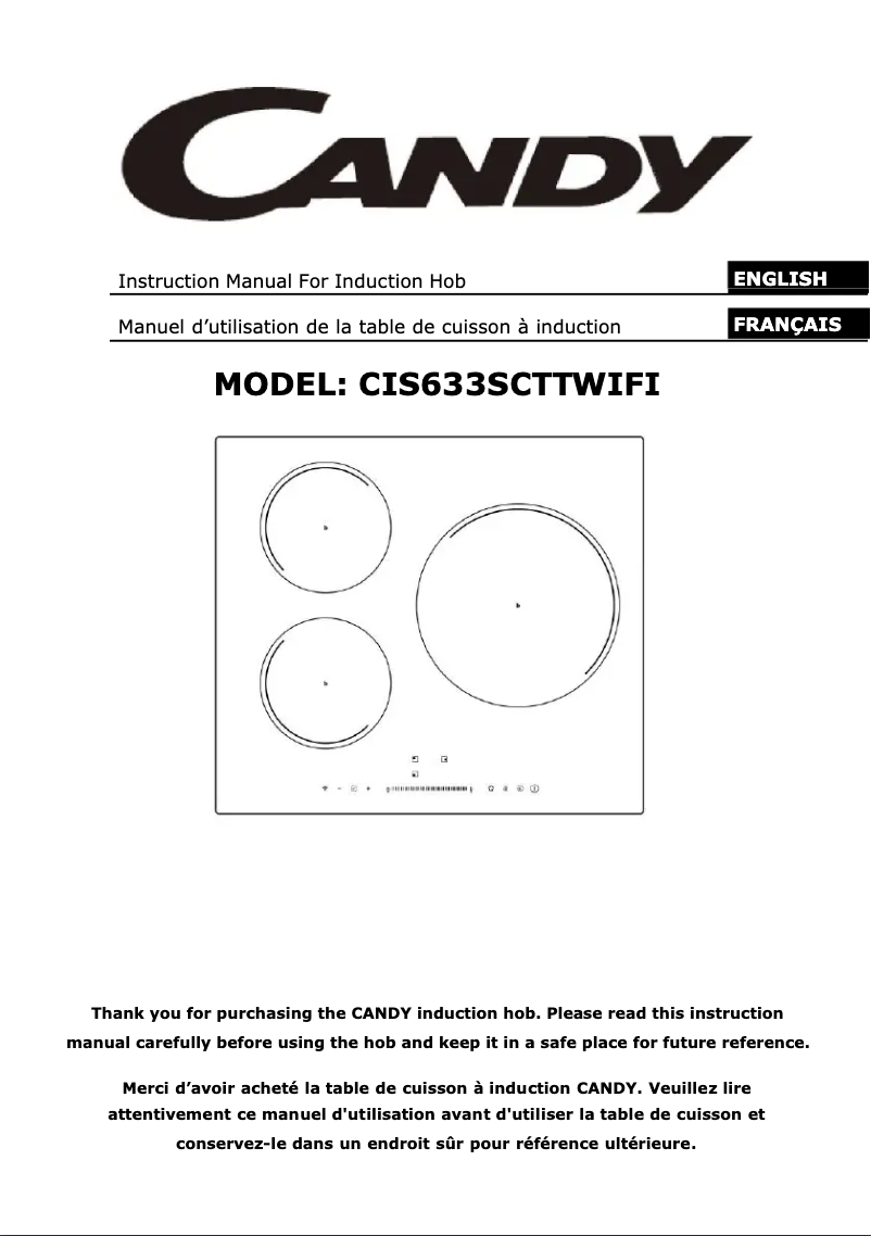 Page 1 of the manual User Manual Candy CIS633SCTTWIFI