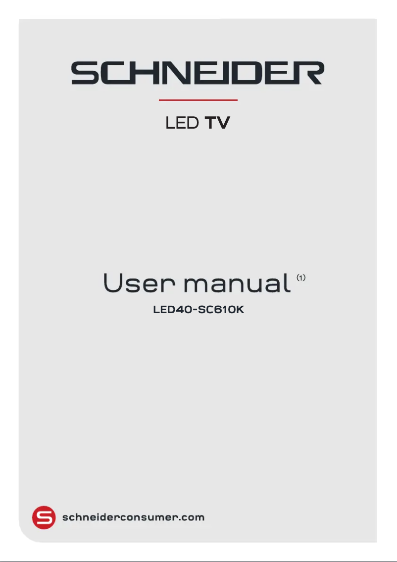 Page 1 of the manual User Manual Schneider LED40-SC610K