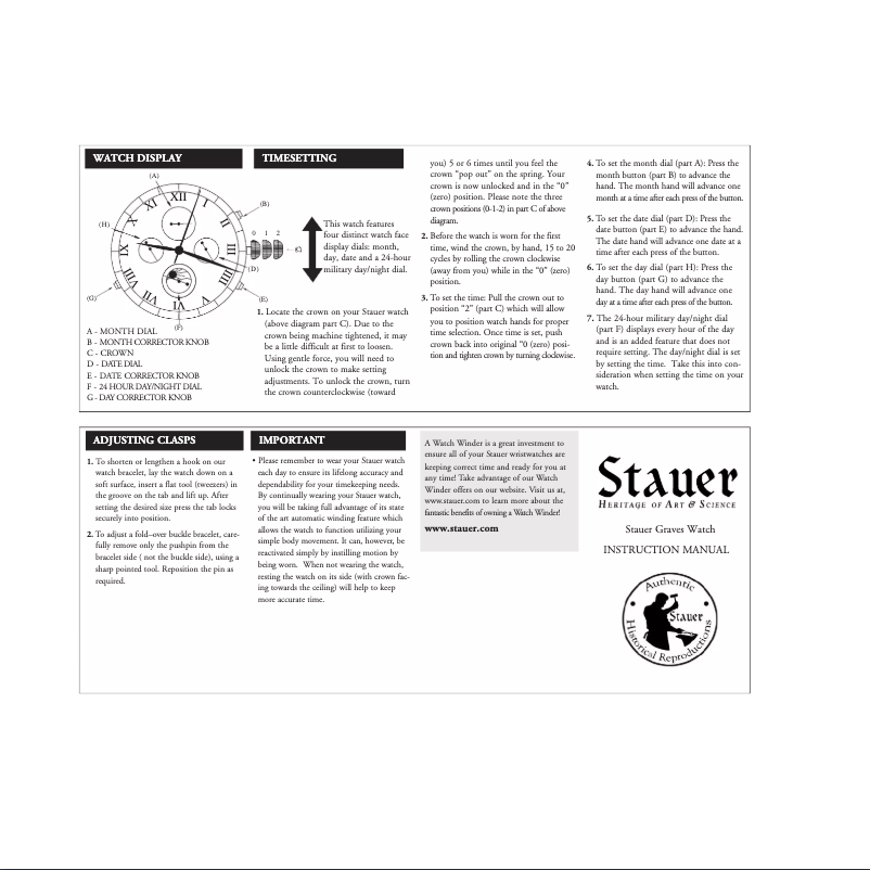 Page 1 of the manual User Manual Stauer 17453