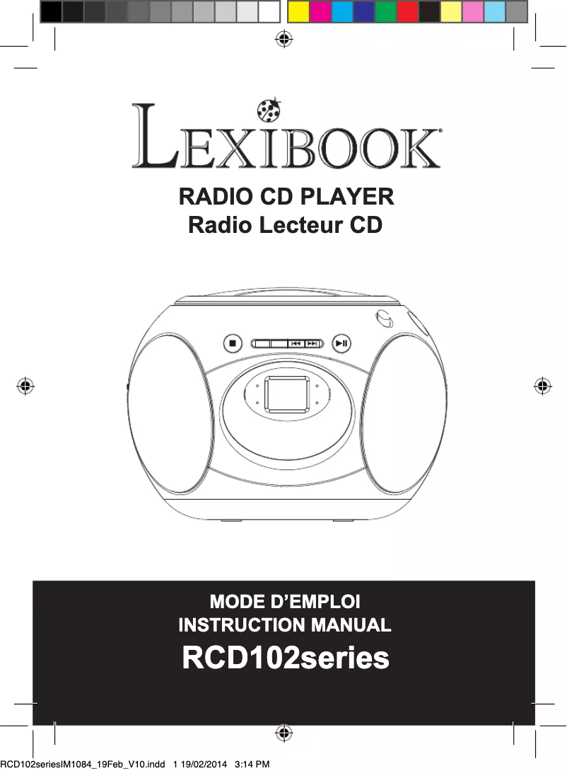 Image de la première page du manuel de l'appareil RCD102LPS