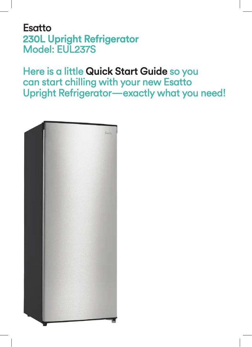 Page 1 of the manual Quick Start Guide Esatto ETM239S