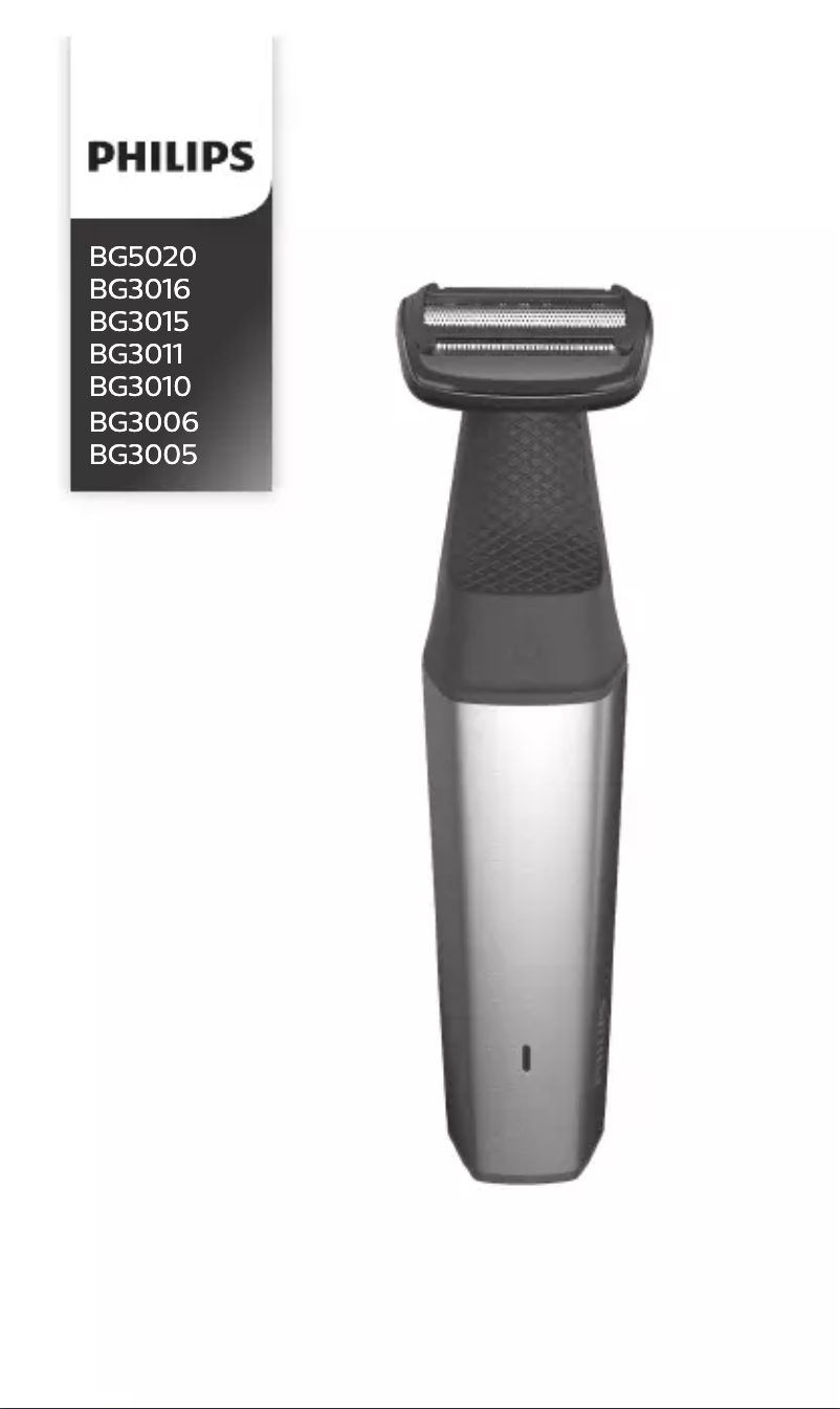 Page 1 of the manual User Manual Philips Bodygroom Series 3000 BG3005
