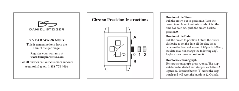 First page image of the manual for Chrono Precision