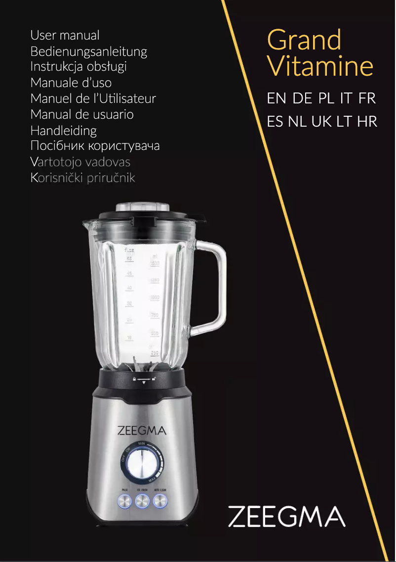 Page 1 de la notice Manuel utilisateur Zeegma Grand Vitamine