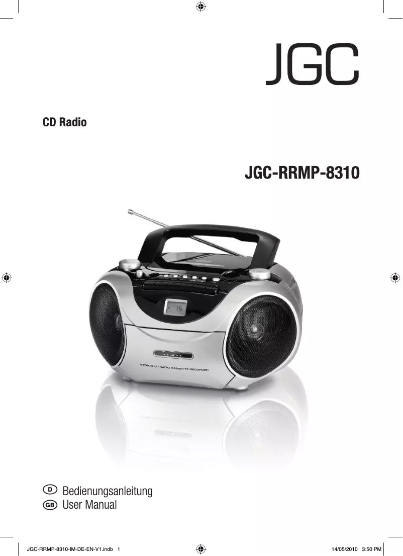 Page 1 of the manual User Manual JGC RRMP-8310