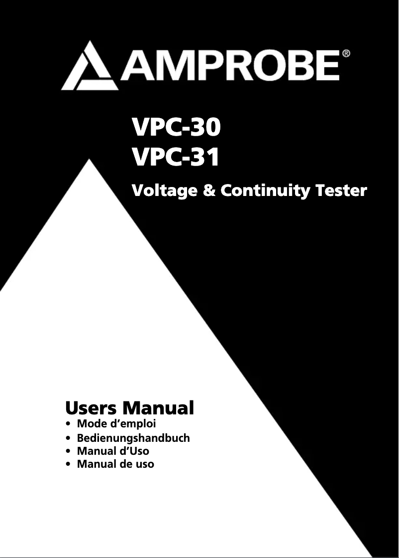 First page image of the manual for VPC-30