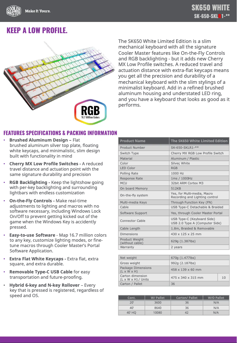 First page image of the manual for SK650