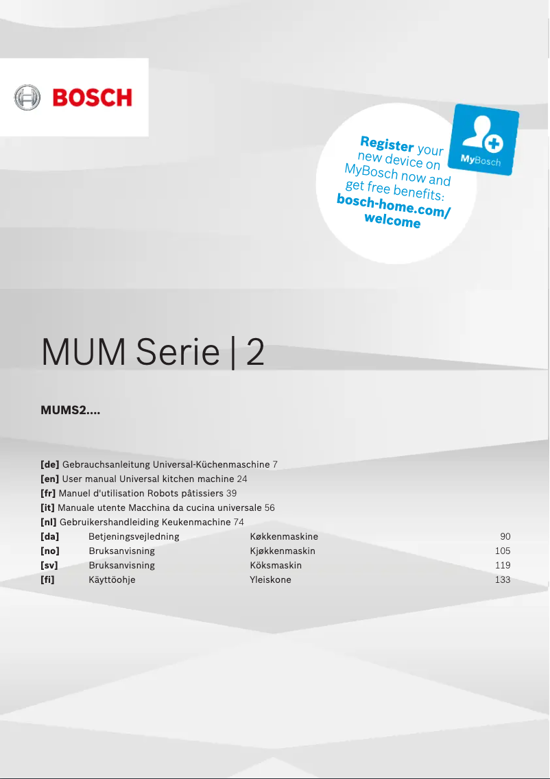 First page image of the manual for MUMS2ER30
