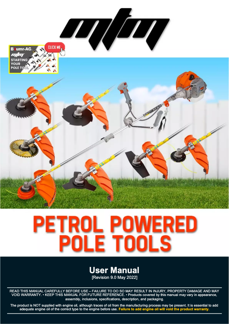 First page image of the manual for MTX800