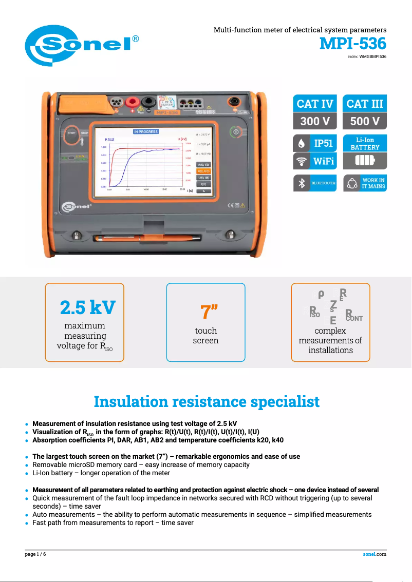 First page image of the manual for MPI-536