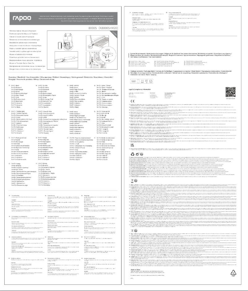 Page 1 of the manual User Manual Rapoo 8000S