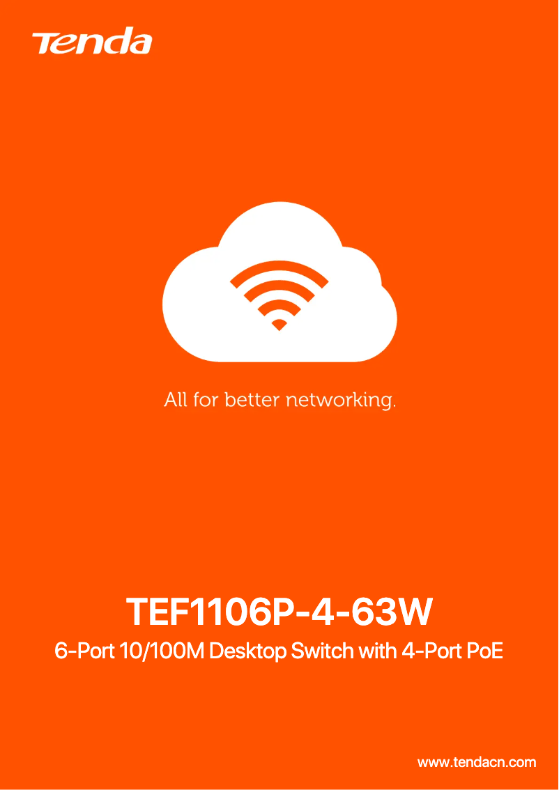 First page image of the manual for TEF1106P-4-63W