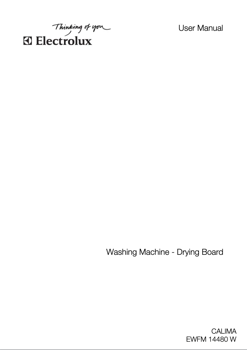 First page image of the manual for EWFM 14480 W