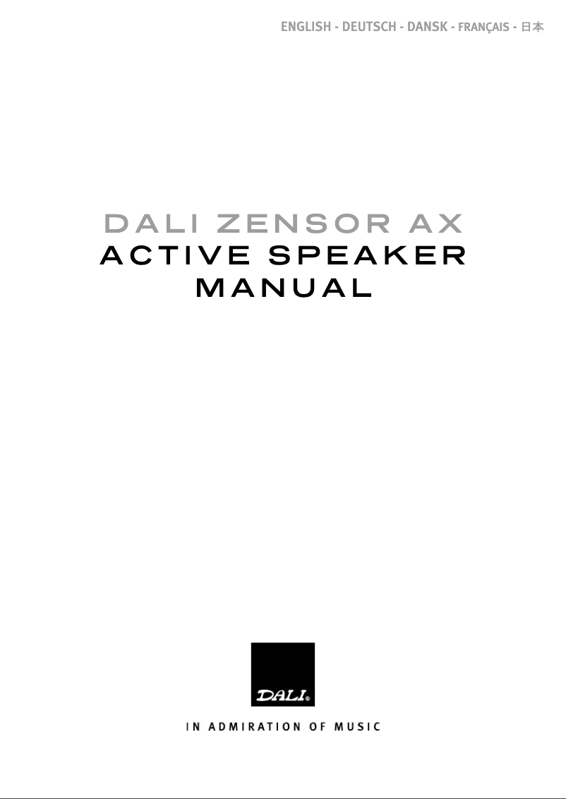 First page image of the manual for Zensor 5 AX