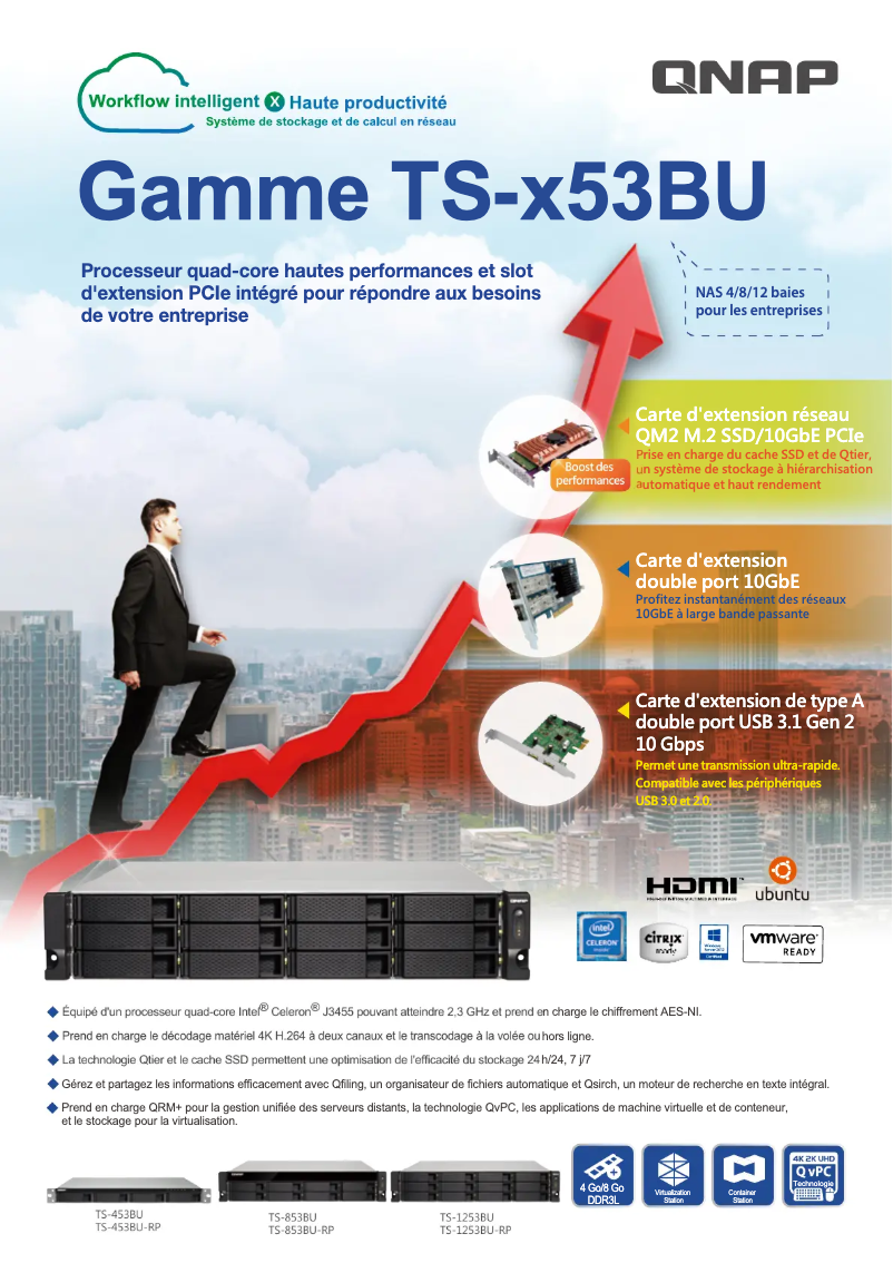 Page 1 of the manual Technical Sheet QNAP TS-1253BU