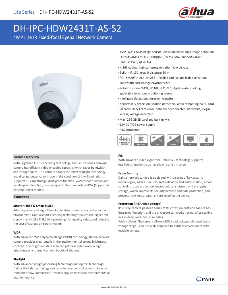 First page image of the manual for IPC-HDW2431T-AS-S2