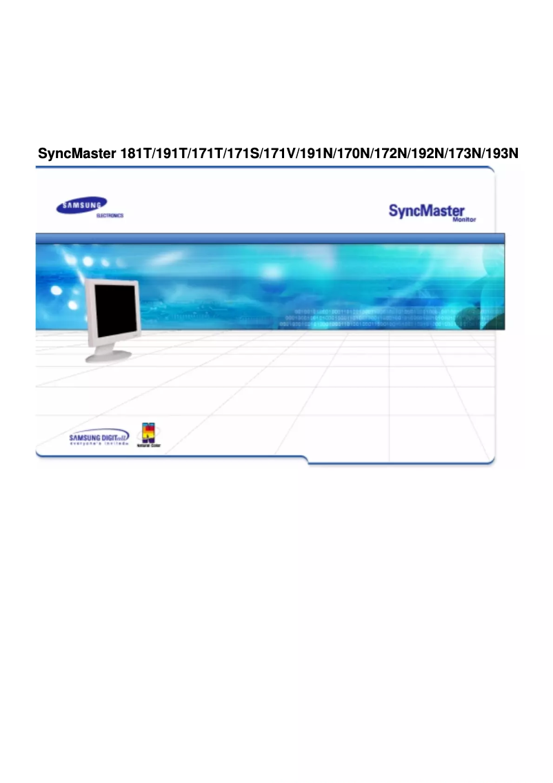 Page 1 of the manual User Manual Samsung SyncMaster 191N