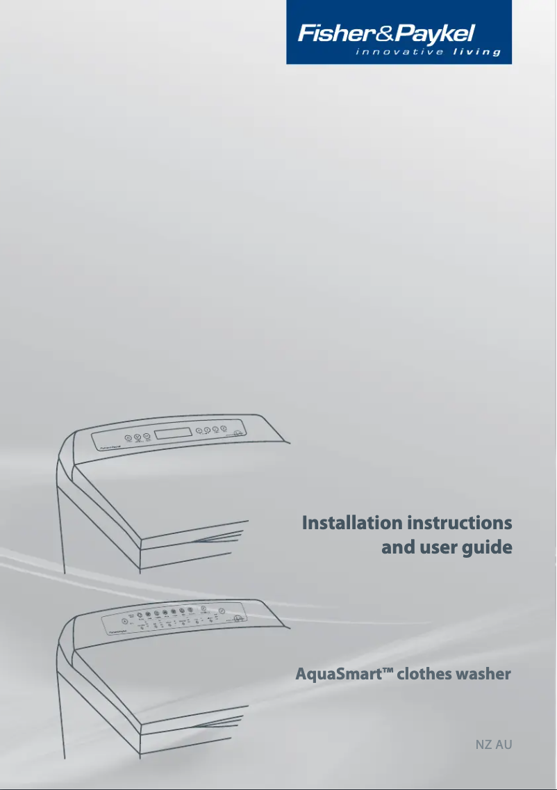 Page 1 of the manual User Manual Fisher & Paykel WL80T65CW2 AquaSmart 2