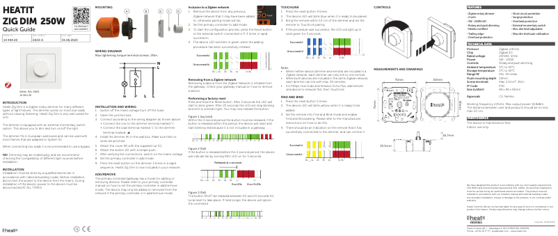 First page image of the manual for Zig Dim