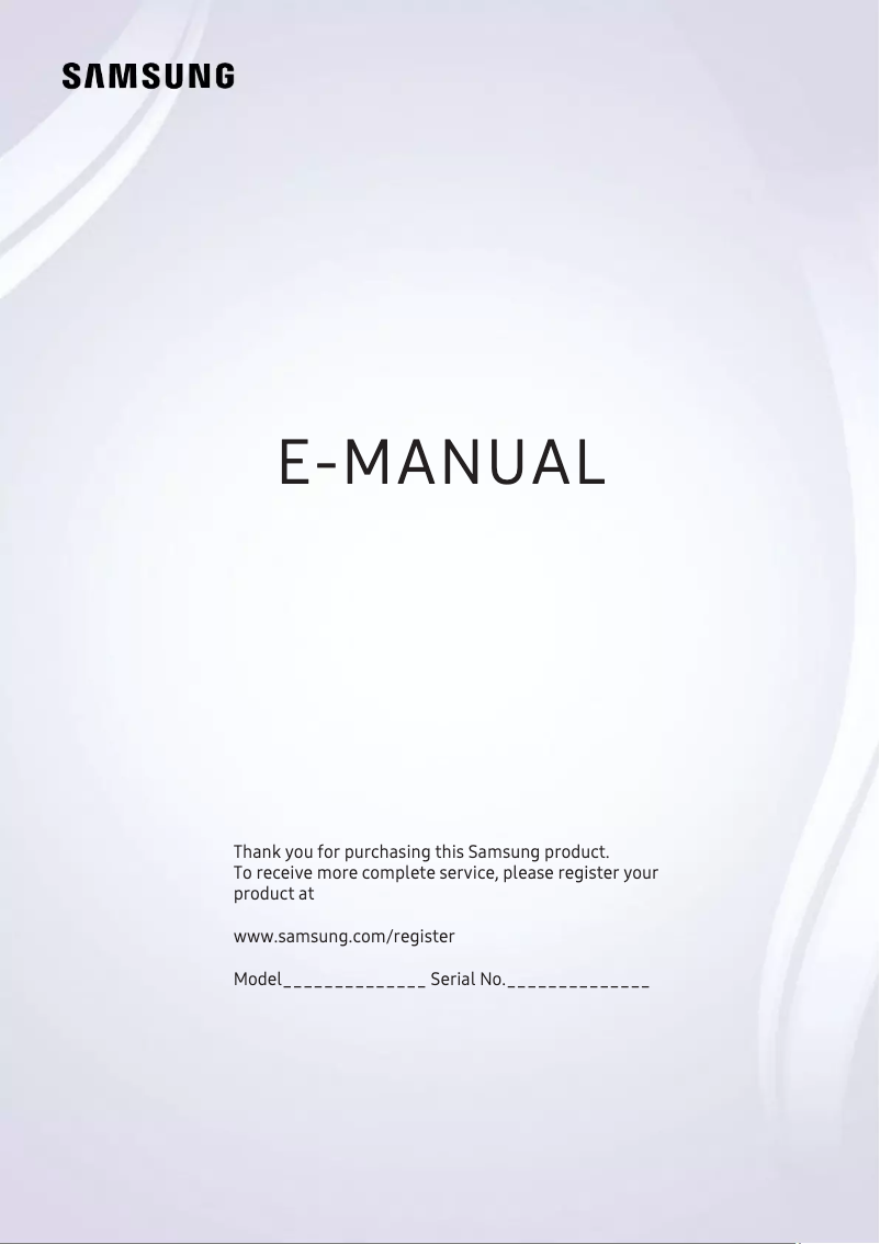 Page 1 of the manual User Manual Samsung UA43M5500AG