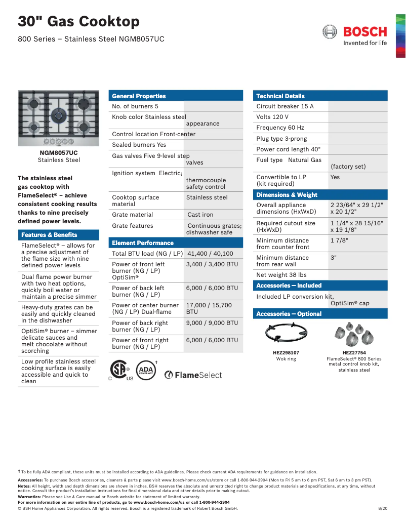 First page image of the manual for NGM8057UC