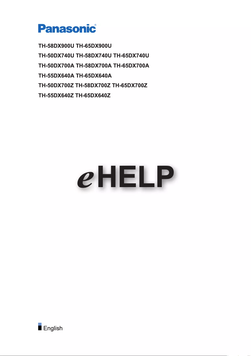 First page image of the manual for TH-58DX700A