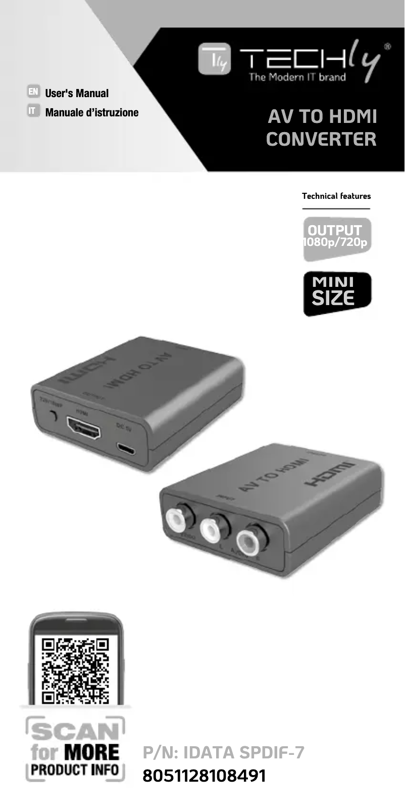 Page 1 of the manual User Manual Techly IDATA SPDIF-7
