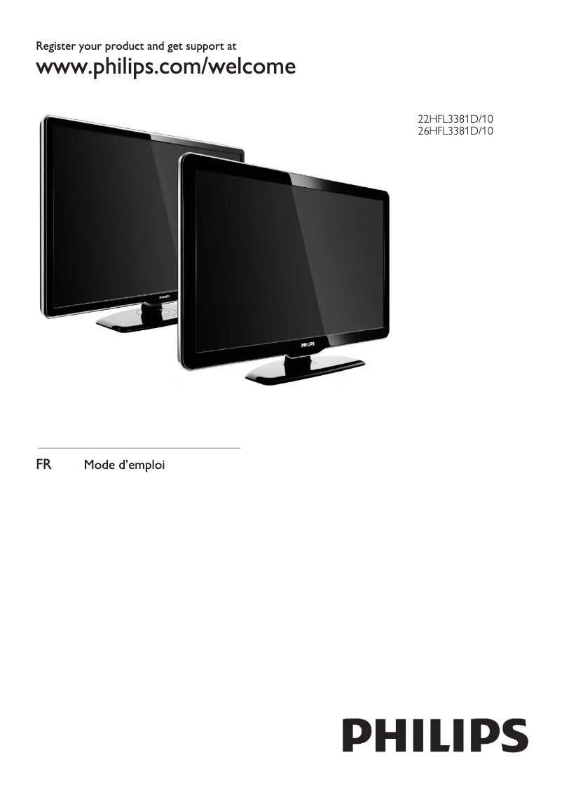 Page 1 of the manual Instruction Manual Philips 22HFL3381D