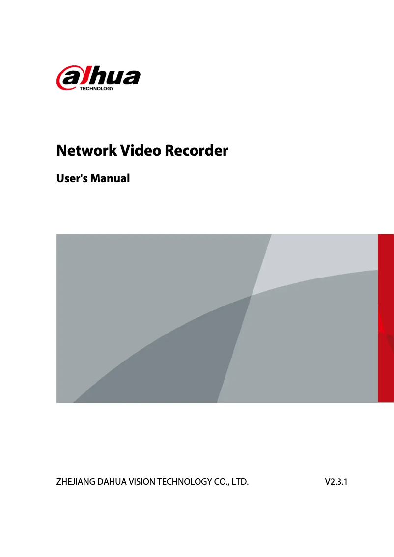 Page 1 of the manual User Manual Dahua Technology NVR4108HS-4KS2/L