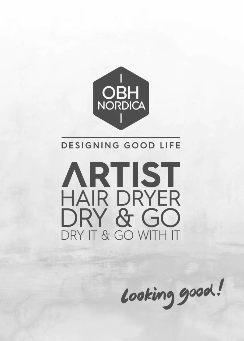 Page 1 of the manual User Manual OBH Nordica Artist Dry & Go 5125