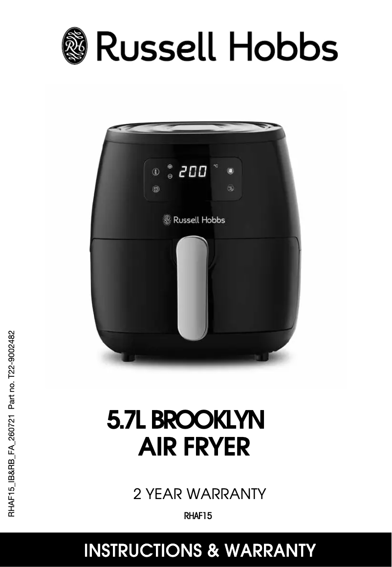 Page 1 of the manual User Manual Russell Hobbs Brooklyn RHAF15