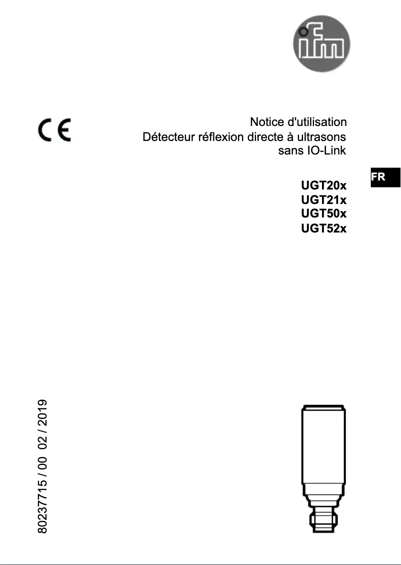 Page 1 of the manual User Manual IFM UGT522