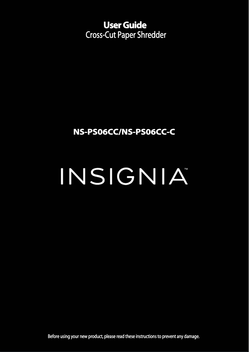 Page 1 of the manual User Manual Insignia NS-PS06CC