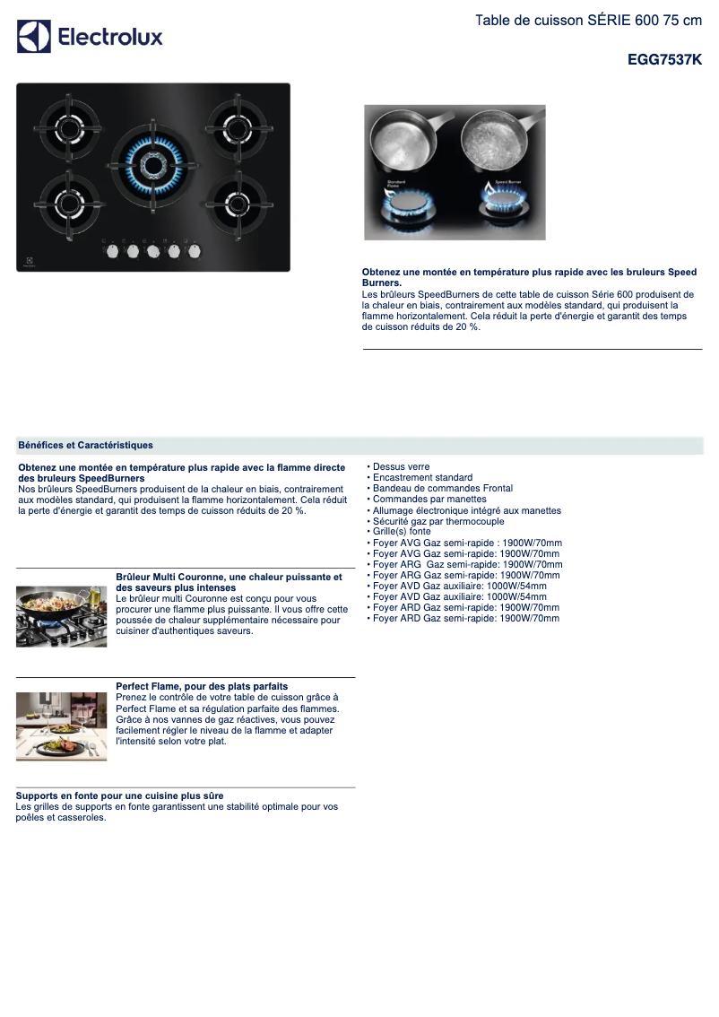 First page image of the manual for EGG7537K