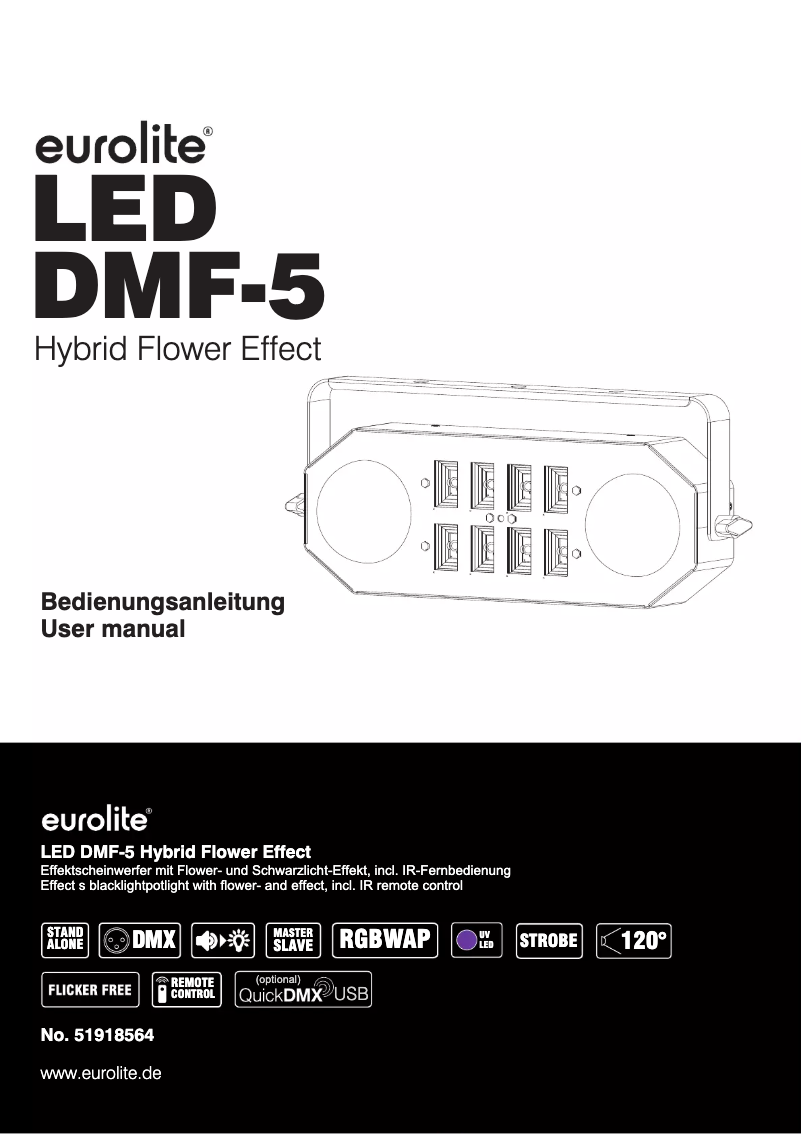 Page 1 of the manual User Manual Eurolite LED DMF-5