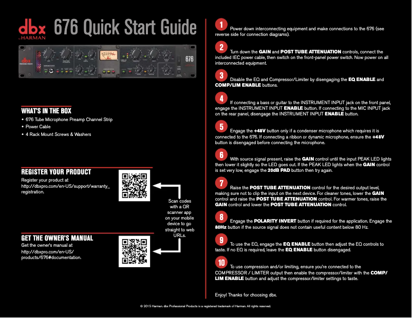 First page image of the manual for 676