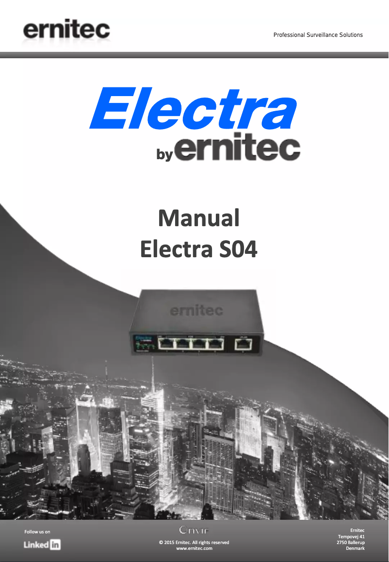 First page image of the manual for ELECTRA-S-04