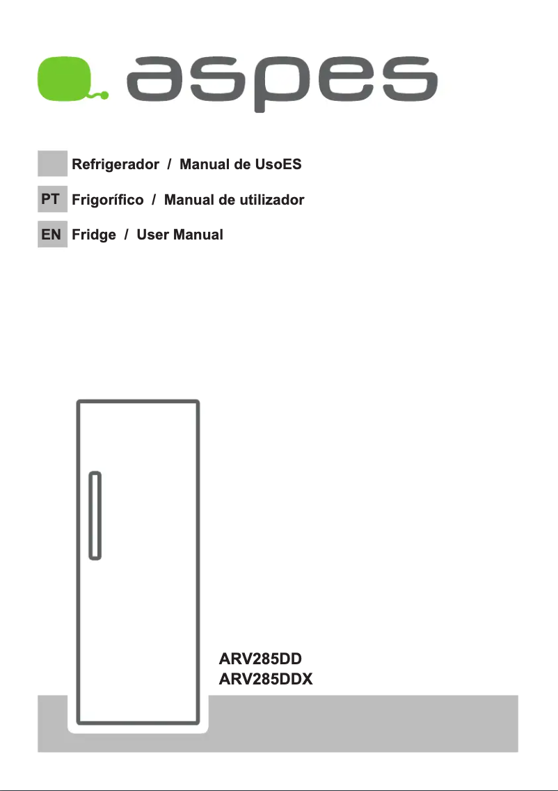 Page 1 of the manual User Manual Aspes ARV285DD