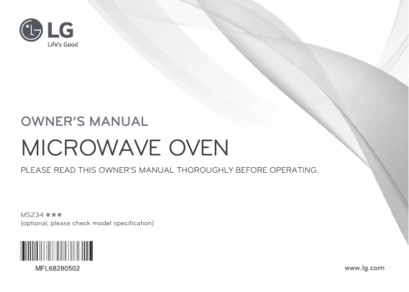 First page image of the manual for MS2344DAR