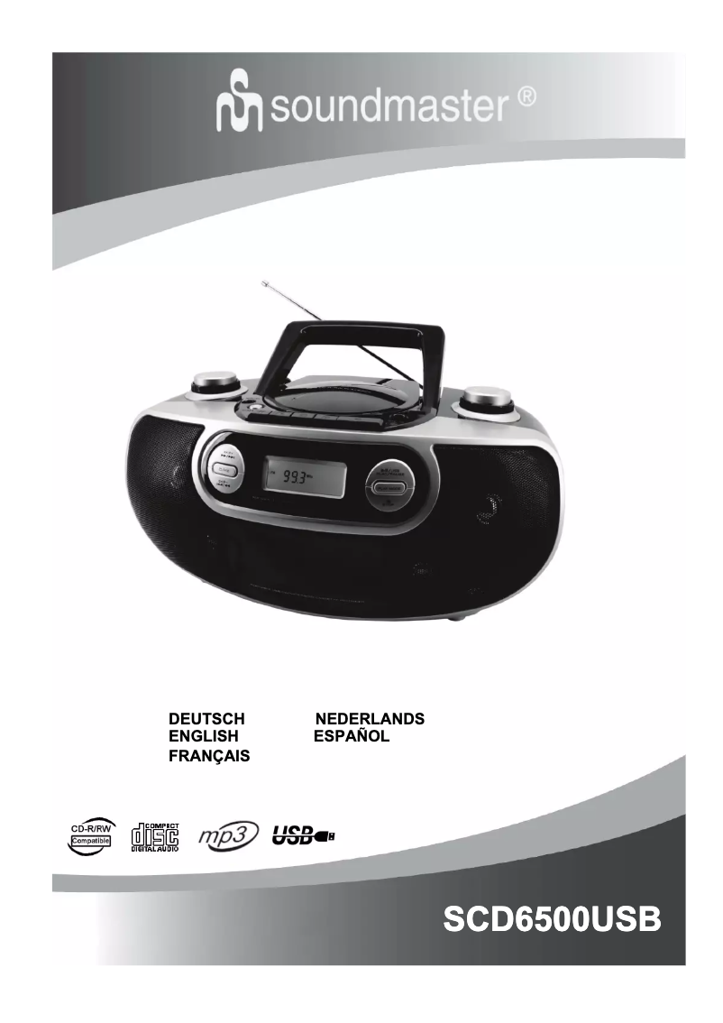 First page image of the manual for SCD6500USB